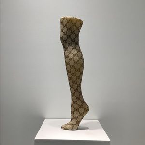 ❤️SOLD❤️ GUCCI Guccissima Print Supreme Beige/Ebony Tights (Medium)